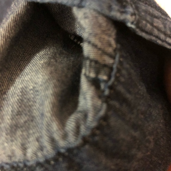 Denim indigo blue Ci Sono Brand Women’s Shirt stonewashed warm lining on button - Picture 10 of 12